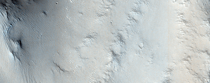 Channels North of Gale Crater