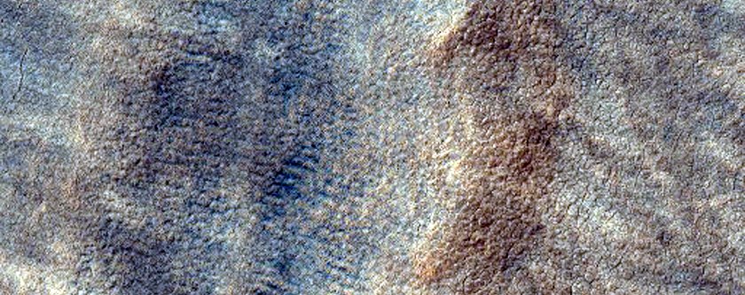 Margin of Pedestal Crater in Malea Planum