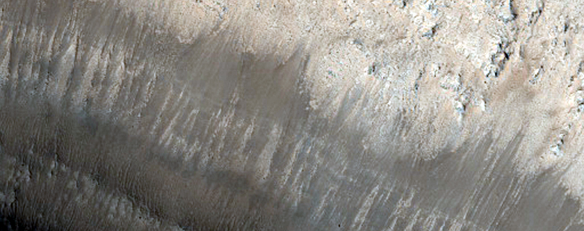 Striated Crater Wall