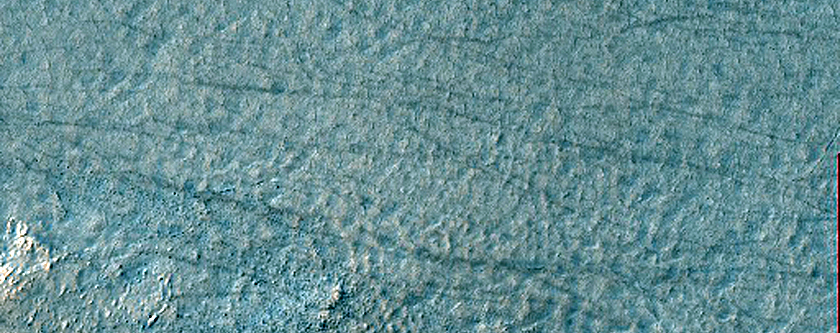 Possibly Olivine-Rich Rim of Liu Hsin Crater with Mantle