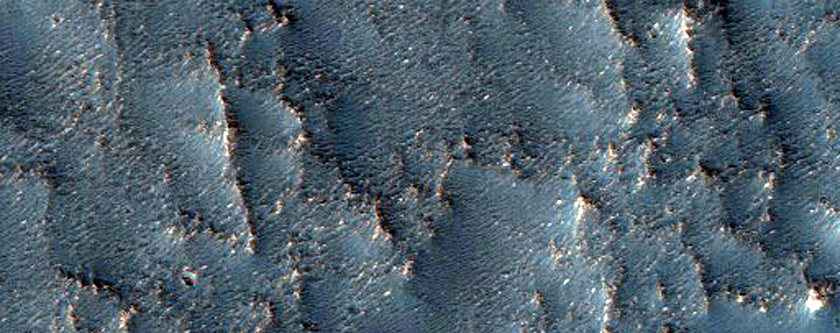 Lava Flows Upslope of Failed Fracture Near Hrad Vallis