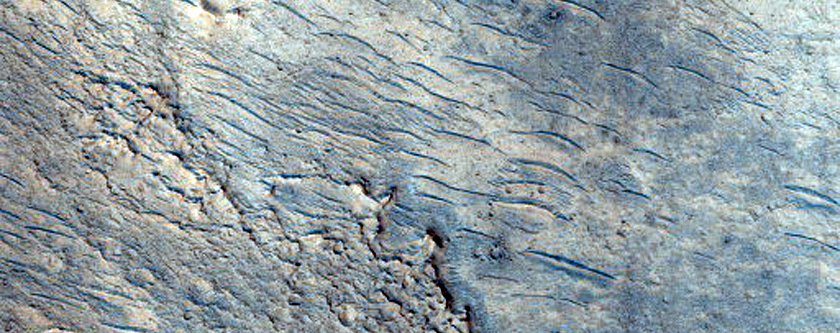 Fan-Like Landform on Crater Floor