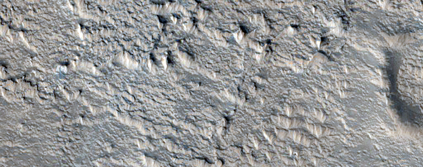 Fan on Floor of Unnamed Crater in Nepenthes Mensae