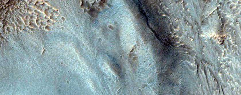 Valley Wall and Floor near Confluence of Dao and Niger Valles
