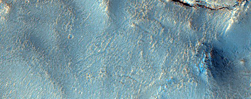 Boundary between Hrad Vallis Source Region and Surrounding Terrain