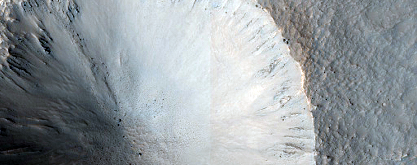 Monitor Slopes of Small Fresh Crater