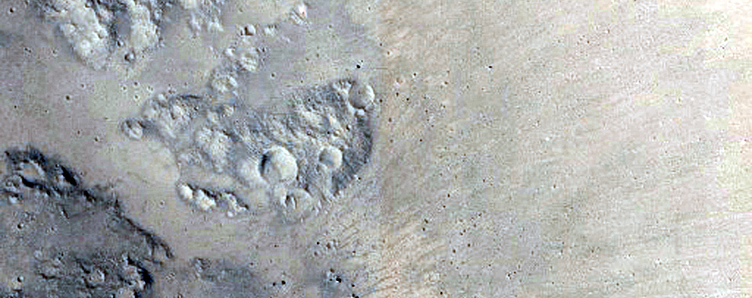 Crater in Elysium Planitia