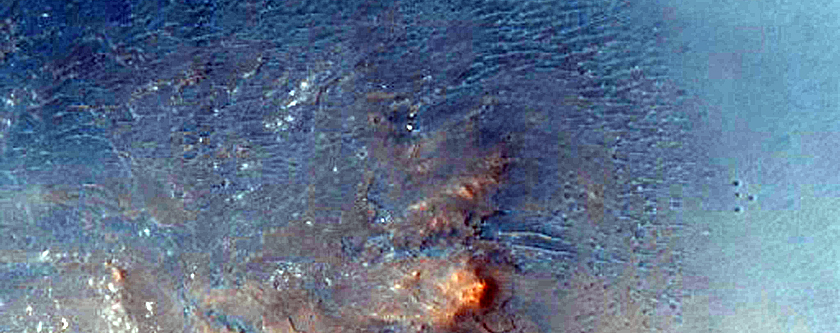 Flows Surrounding Crater in THEMIS V23307003