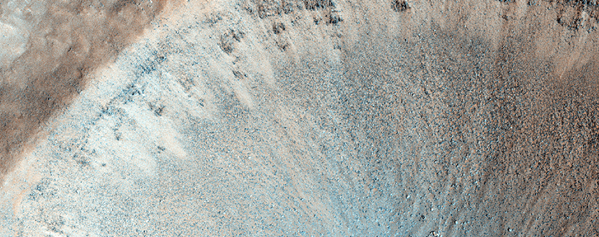 Crater with Steep Rocky Slopes