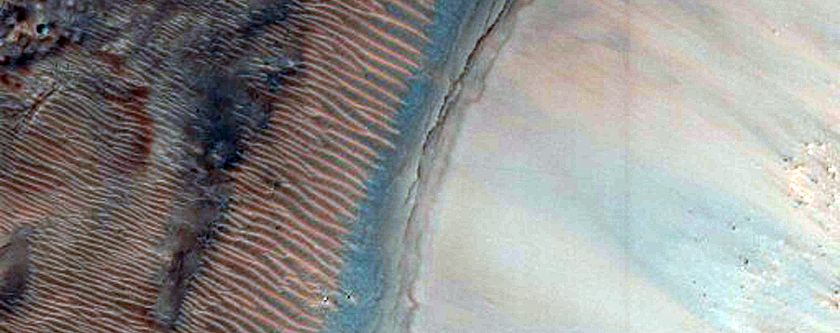 Monitor Slopes of Crater East of Argyre Region