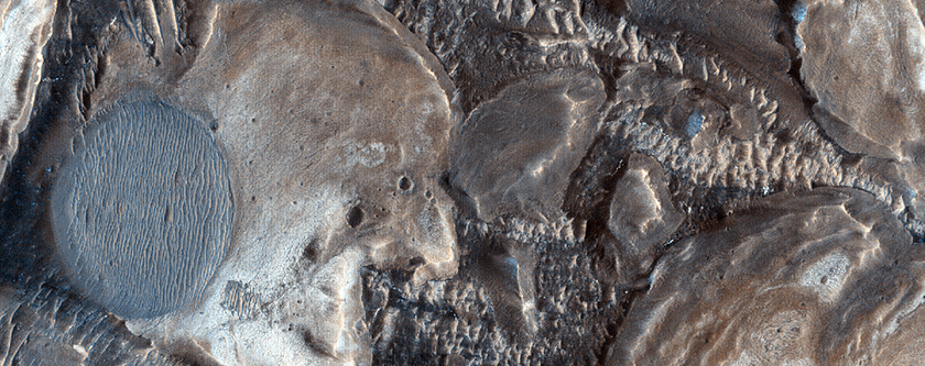 Blocky Deposit on Floor of Melas Chasma
