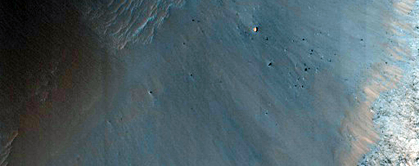 Monitor Slopes of Impact Crater on Floor of Gale Crater