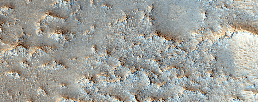 Diverse Rocky Layers South of Antoniadi Crater
