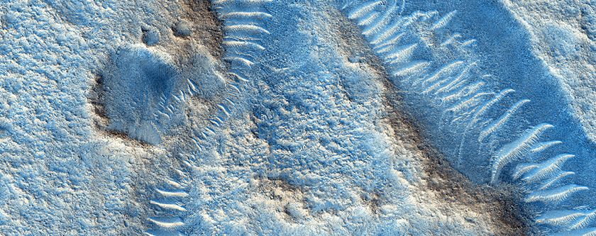 Breuklijnen in Chryse Planitia