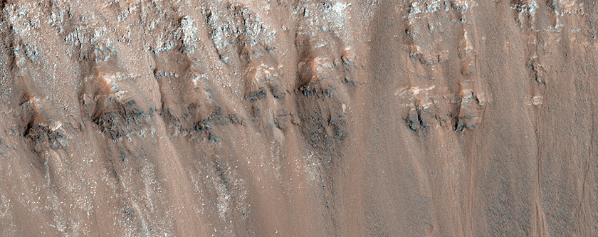 Steep Slopes Near Terby Crater