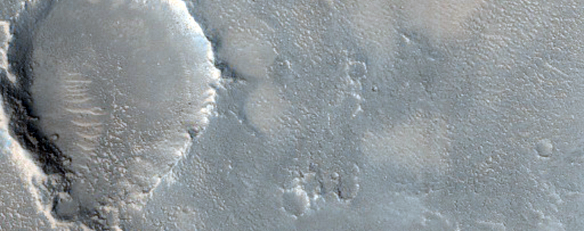 Crater in Utopia Planitia