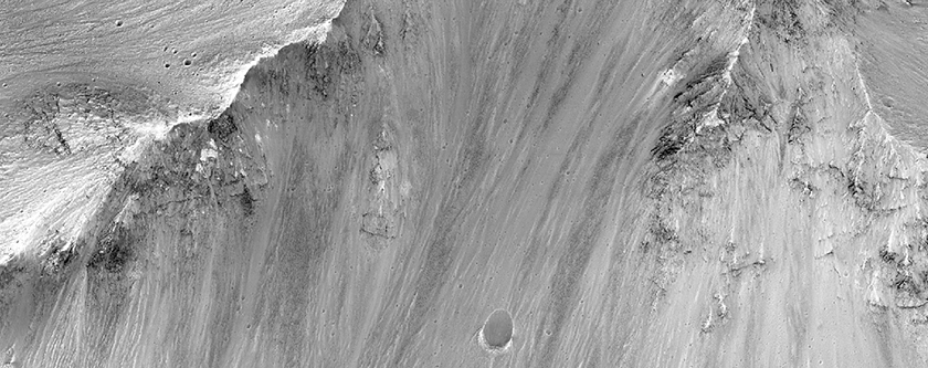Hills in Large Impact Crater in Xanthe Terra