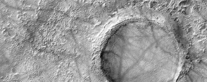 Possible Olivine-Rich Small Crater in Terra Sirenum
