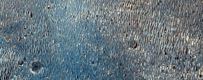 Possible Lacustrine Deposit in Crater