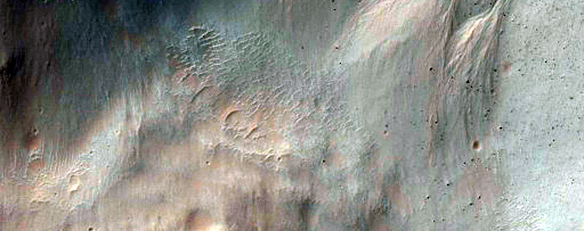 Small Gullies with Light Material
