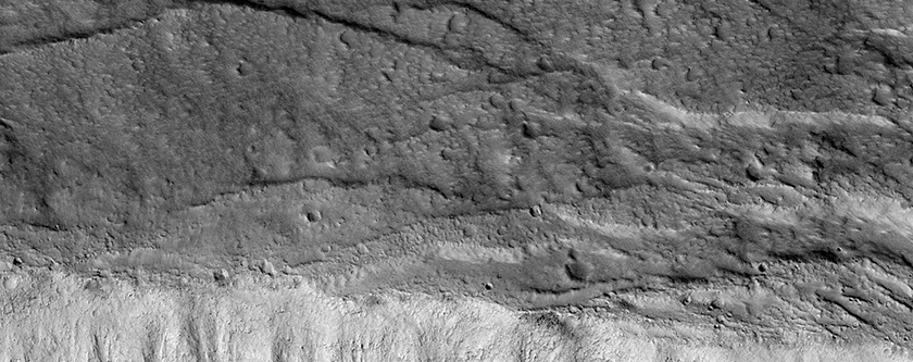 Lava Channels on Olympus Mons