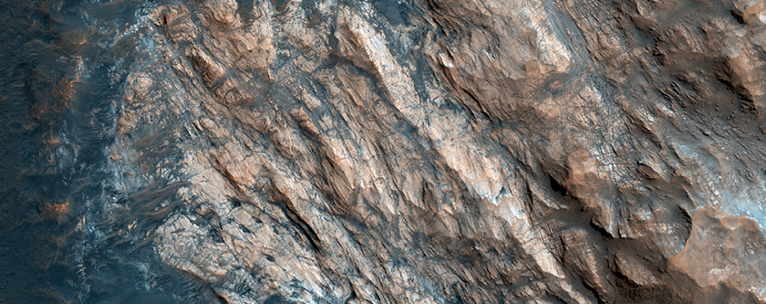 Well-Exposed Strata Near Mawrth Vallis