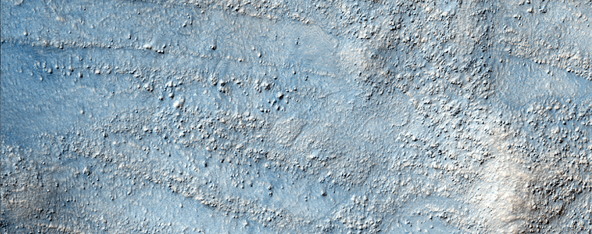 Coule de terrain au fond de Hellas Planitia