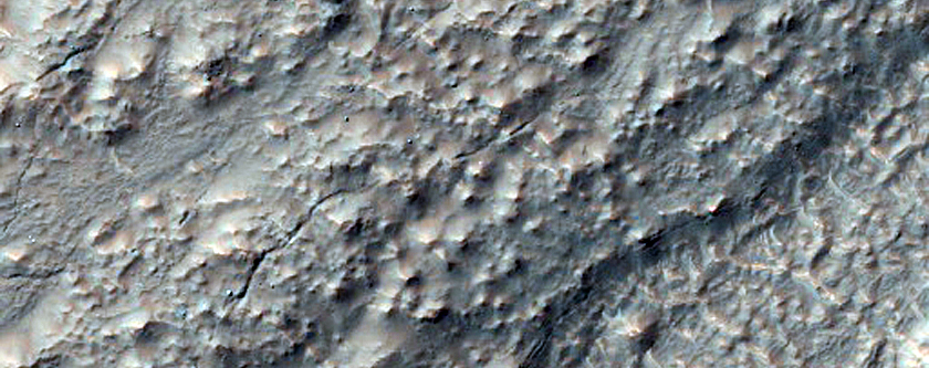 Channel Features Southeast of Hale Crater