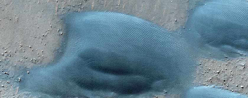 Terra Cimmeria Intra-Crater Barchan Dune Changes