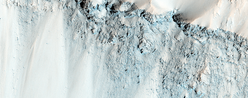 Layers in Crater Wall in Noachis Terra
