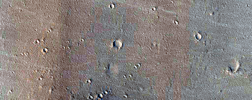 Podwójny krater w regionie Elysium
