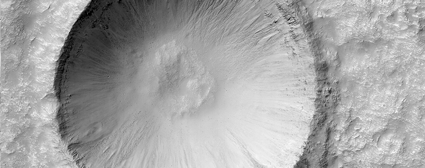 فوهة صغيرة شمال غرب من فوهة  تيربى (Terby Crater)