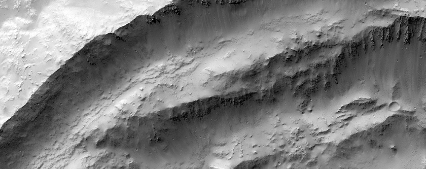 Western Rim of Well-Preserved Impact Crater