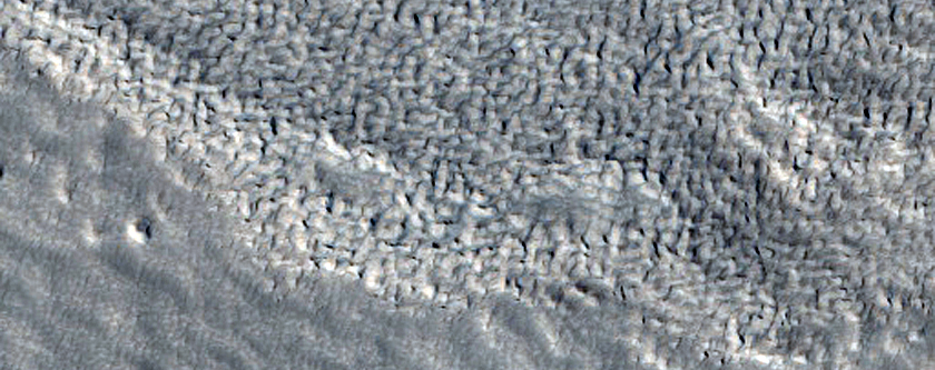 Lineated Valley Floor Material in Terrain North of Arabia Terra