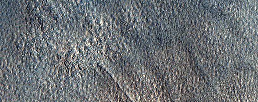 Poleward Facing Wall of Bulhar Crater