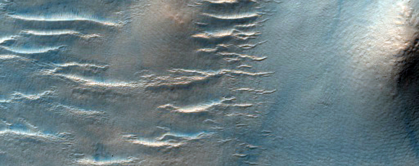 Erosion South of Hooke Crater
