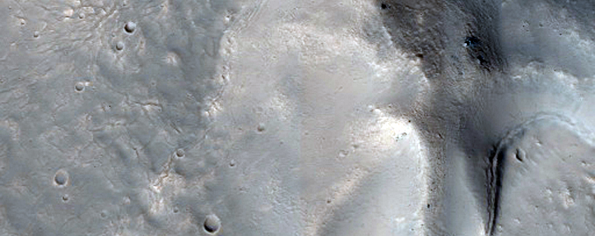 Acidalia Region Crater Wall Mantle