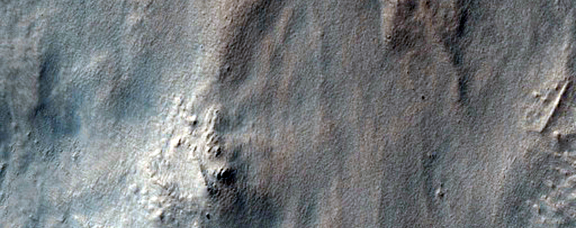 Gullies in Bogia Crater