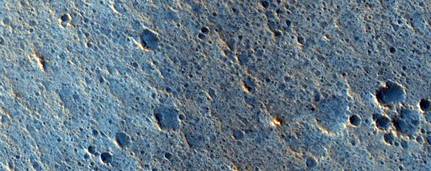 Acidalia Planitia String of Small Hills