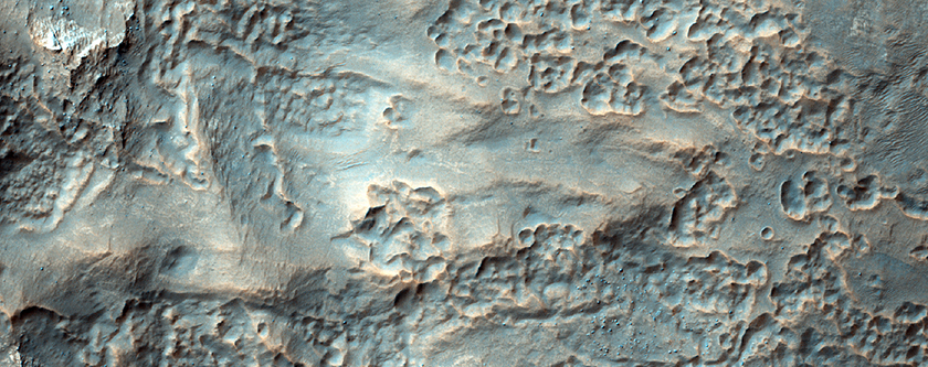 Possible Olivine-Rich Bedrock on Rim of Terby Crater