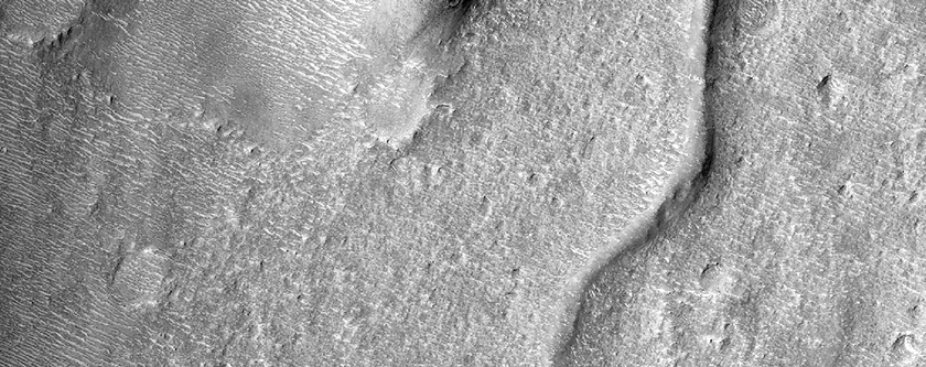 Inverted Channel on Crater Floor