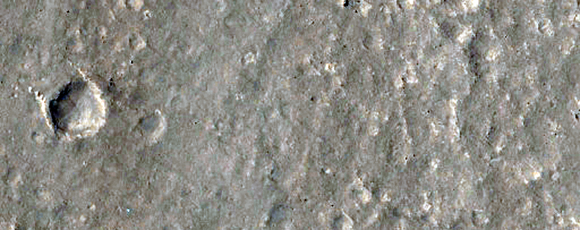 Edge of Medusae Fossae Formation in Aeolis Mensae Region