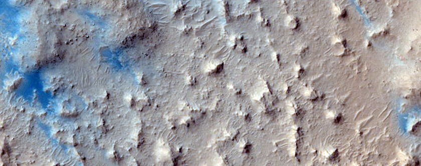Small Mesas of Etched Terrain in Gusev Crater
