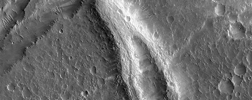 Sinuous Ridges in Western Tempe Terra
