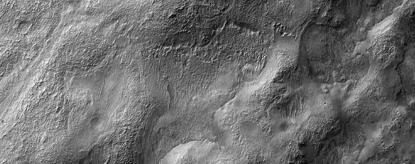 Eroded Mound Within Newton Crater
