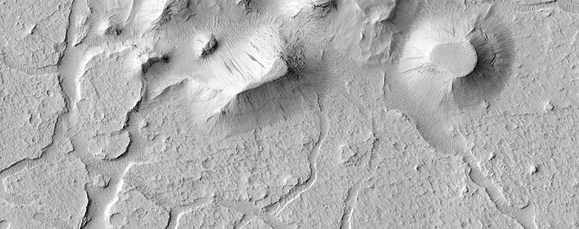 Buttes and Mesas Near Marte Vallis