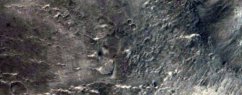 Fan-Shaped Form and Other Deposits on Crater Floor in Arabia Terra