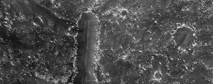 Low Shield Volcano Fissure Vent in Syria Planum