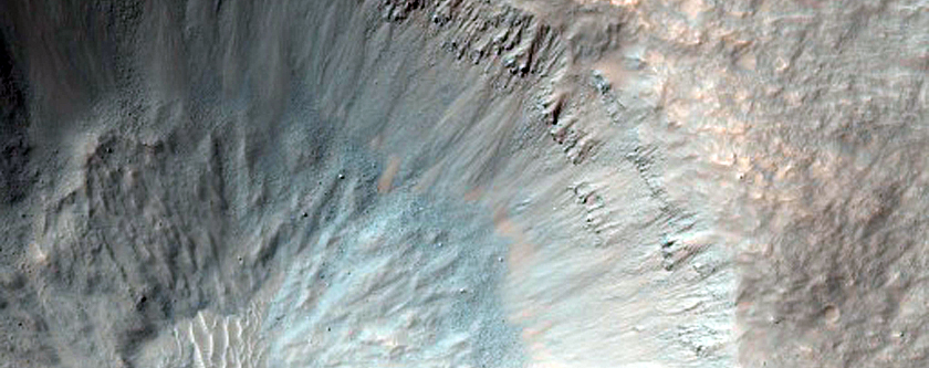 Monitor Slopes of Fresh Crater