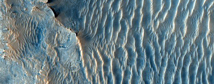 Possible Future Landing Site Near Eastern Valley of Jezero Crater
